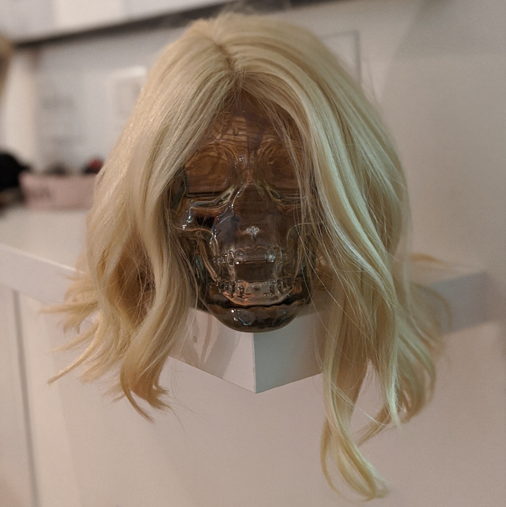 Lace front chic & sexy bleach blonde bob